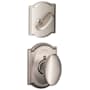 Schlage Siena Single Cylinder Interior Pack with Decorative Camelot Trim - Exterior Handleset Sold Separately Satin Nickel