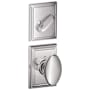 Schlage Siena Single Cylinder Interior Pack with Decorative Addison Trim - Exterior Handleset Sold Separately Bright Chrome