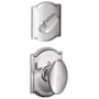 Schlage Siena Single Cylinder Interior Pack with Decorative Camelot Trim - Exterior Handleset Sold Separately Bright Chrome