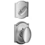 Schlage Siena Single Cylinder Interior Pack with Decorative Camelot Trim - Exterior Handleset Sold Separately Satin Chrome