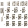 Schlage Addison Complete House Door Hardware Package with Accent Interior Levers Right Handed Exterior Front Door Handleset Satin Nickel
