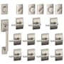 Schlage Century Complete House Door Hardware Package with Latitude Interior Levers and Single Cylinder Exterior Front Door Handleset Satin Nickel
