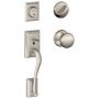 Schlage Addison Sectional Single Cylinder Keyed Entry Handleset with Andover Knob Satin Nickel