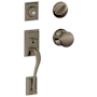 Schlage Addison Sectional Single Cylinder Keyed Entry Handleset with Andover Knob Antique Pewter
