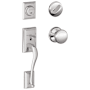 Schlage Addison Sectional Single Cylinder Keyed Entry Handleset with Andover Knob Bright Chrome