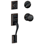 Schlage Addison Sectional Single Cylinder Keyed Entry Handleset with Andover Knob Aged Bronze
