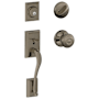 Schlage Addison Sectional Single Cylinder Keyed Entry Handleset with Georgian Knob Antique Pewter