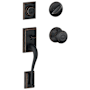 Schlage Addison Sectional Single Cylinder Keyed Entry Handleset with Georgian Knob Aged Bronze
