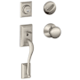 Schlage Addison Sectional Single Cylinder Keyed Entry Handleset with Plymouth Knob Satin Nickel
