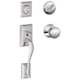 Schlage Addison Sectional Single Cylinder Keyed Entry Handleset with Plymouth Knob Bright Chrome