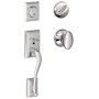 Schlage Addison Sectional Single Cylinder Keyed Entry Handleset with Siena Knob Bright Chrome