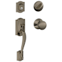 Schlage Camelot Sectional Single Cylinder Keyed Entry Handleset with Plymouth Knob Antique Pewter