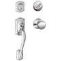 Schlage Camelot Sectional Single Cylinder Keyed Entry Handleset with Plymouth Knob Bright Chrome