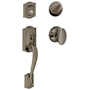Schlage Camelot Sectional Single Cylinder Keyed Entry Handleset with Siena Knob Antique Pewter