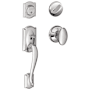 Schlage Camelot Sectional Single Cylinder Keyed Entry Handleset with Siena Knob Bright Chrome