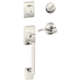 Schlage Century Left Handed Sectional Single Cylinder Keyed Entry Handleset with Accent Lever Polished Nickel