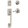 Schlage Century Right Handed Sectional Single Cylinder Keyed Entry Handleset with Accent Lever Satin Nickel