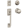 Schlage Century Sectional Single Cylinder Keyed Entry Handleset with Andover Knob Satin Nickel