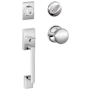 Schlage Century Sectional Single Cylinder Keyed Entry Handleset with Andover Knob Bright Chrome
