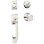Schlage Century Sectional Single Cylinder Keyed Entry Handleset with Bowery Knob Polished Nickel