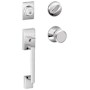 Schlage Century Sectional Single Cylinder Keyed Entry Handleset with Bowery Knob Polished Chrome