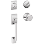 Schlage Century Sectional Single Cylinder Keyed Entry Handleset with Bowery Knob Bright Chrome