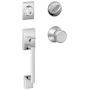 Schlage Century Sectional Single Cylinder Keyed Entry Handleset with Bowery Knob Satin Chrome