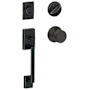 Schlage Century Sectional Single Cylinder Keyed Entry Handleset with Bowery Knob Aged Bronze