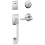 Schlage Century Sectional Single Cylinder Keyed Entry Handleset with Latitude Lever Bright Chrome
