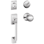 Schlage Century Sectional Single Cylinder Keyed Entry Handleset with Orbit Knob Bright Chrome