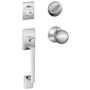 Schlage Century Sectional Single Cylinder Keyed Entry Handleset with Orbit Knob Satin Chrome