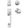 Schlage Century Sectional Single Cylinder Keyed Entry Handleset with Plymouth Knob Bright Chrome