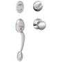 Schlage Plymouth Sectional Single Cylinder Keyed Entry Handleset with Plymouth Knob Bright Chrome