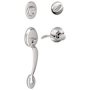Schlage Plymouth Right Handed Sectional Single Cylinder Keyed Entry Handleset with Accent Lever Bright Chrome
