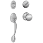 Schlage Plymouth Sectional Single Cylinder Keyed Entry Handleset with Andover Knob Satin Chrome