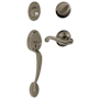 Schlage Plymouth Left Handed Sectional Single Cylinder Keyed Entry Handleset with Flair Lever Antique Pewter