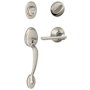 Schlage Plymouth Sectional Single Cylinder Keyed Entry Handleset with Latitude Lever Satin Nickel