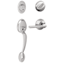 Schlage Plymouth Sectional Single Cylinder Keyed Entry Handleset with Latitude Lever Bright Chrome