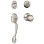 Schlage Plymouth Sectional Single Cylinder Keyed Entry Handleset with Orbit Knob Satin Nickel