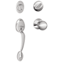 Schlage Plymouth Sectional Single Cylinder Keyed Entry Handleset with Orbit Knob Bright Chrome