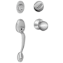 Schlage Plymouth Sectional Single Cylinder Keyed Entry Handleset with Orbit Knob Satin Chrome