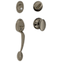 Schlage Plymouth Sectional Single Cylinder Keyed Entry Handleset with Siena Knob Antique Pewter