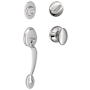 Schlage Plymouth Sectional Single Cylinder Keyed Entry Handleset with Siena Knob Bright Chrome