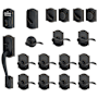 Schlage Camelot Complete House Door Hardware Package with Accent Interior Levers Keypad Keyless Entry Left Handed Exterior Front Door Handleset Aged Bronze