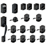 Schlage Camelot Complete House Door Hardware Package with Accent interior Levers and Keypad Keyless Entry Right Handed Exterior Front Door Handleset Aged Bronze