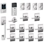 Schlage Century Complete House Door Hardware Package with Latitude Interior Levers and Connect Touchscreen Keyless Entry and Single Cylinder Exterior Front Door Handleset Bright Chrome
