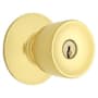 Schlage Storeroom Bell Knobset with Easy Installation and Adjustable Backset Polished Brass