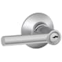 Schlage Broadway Single Cylinder Keyed Entry Storeroom Door Lever Set Satin Chrome