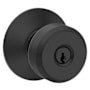 Schlage Browery Single Cylinder Keyed Entry Storeroom Door Knob Set Matte Black