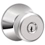 Schlage Browery Single Cylinder Keyed Entry Storeroom Door Knob Set Bright Chrome